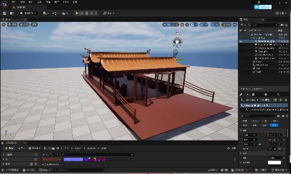 将船舶模型放入引擎场景，检查整体视觉效果。